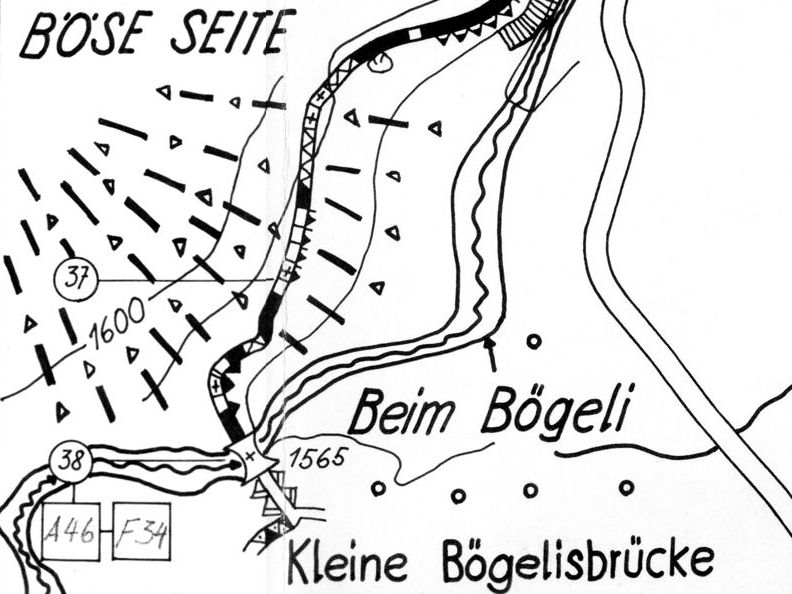 Ausschnitt aus der Routenskizze Passweg Grimsel