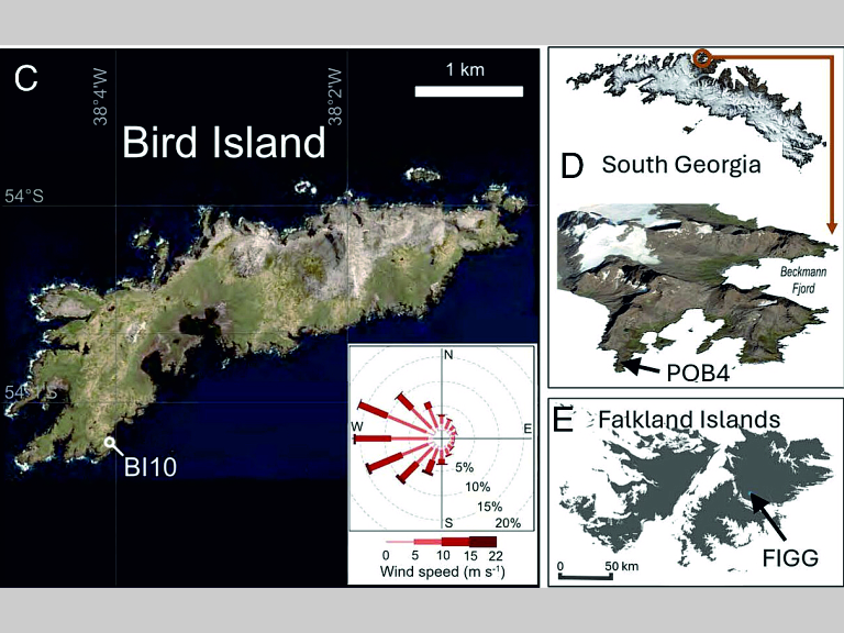 Locations of the study sites