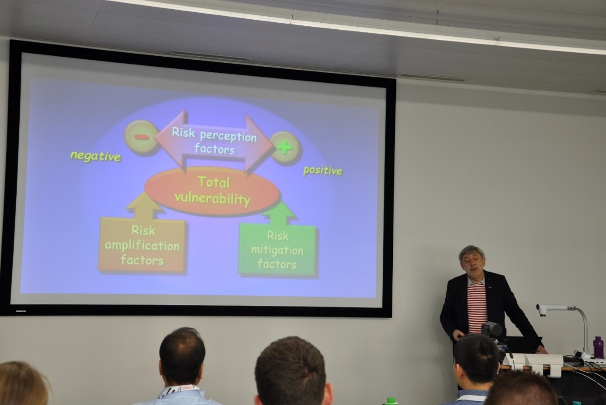Prof David Alexander during his presentation.