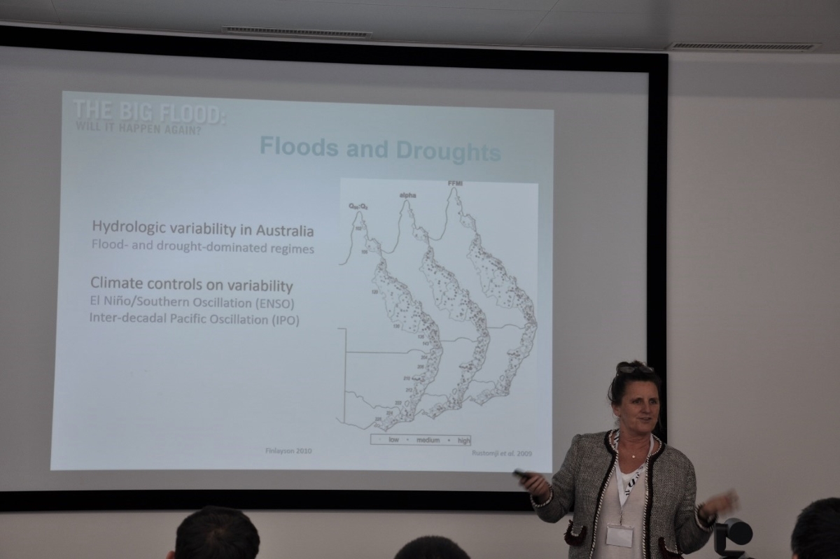 Guest speaker Prof Jacky Croke during her presentation.