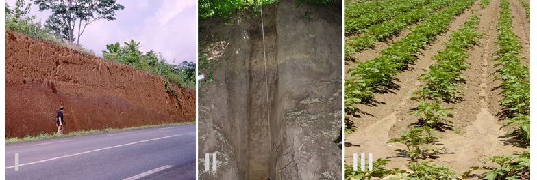 Fotos von Archiven vergangener Erosion und rezente Erosion / photos illustrating archives of past erosion and present erosion forms