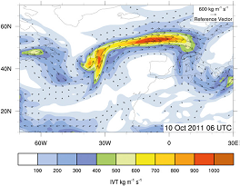 FIG. 8. IVT at 0600 UTC 10 Oct 2011. from Mahlstein et al. 2019