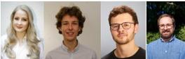 Portrait images of Lena Wilhelm, Hugo Banderier, Martin Aregger and Duncan Pappert