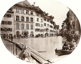 flooded street on 22 June 1876