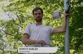 Moritz Gubler with a temperature logger