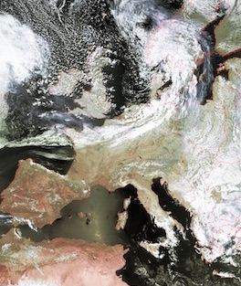 AVHRR Satellitenbild über Europa