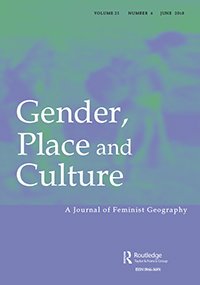 Screenshot der Zeitschrift "Gender, Place and Culture"