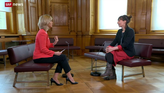 Laura Perler im Interview im Bundeshaus