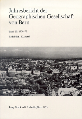 Titelseite «Jahresbericht der Geographischen Gesellschaft von Bern 1972»