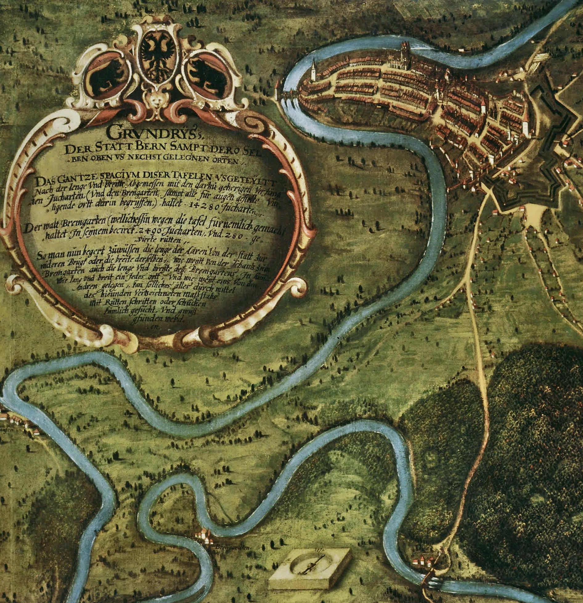 Karte "Grundryss der Statt Bern" von 1623