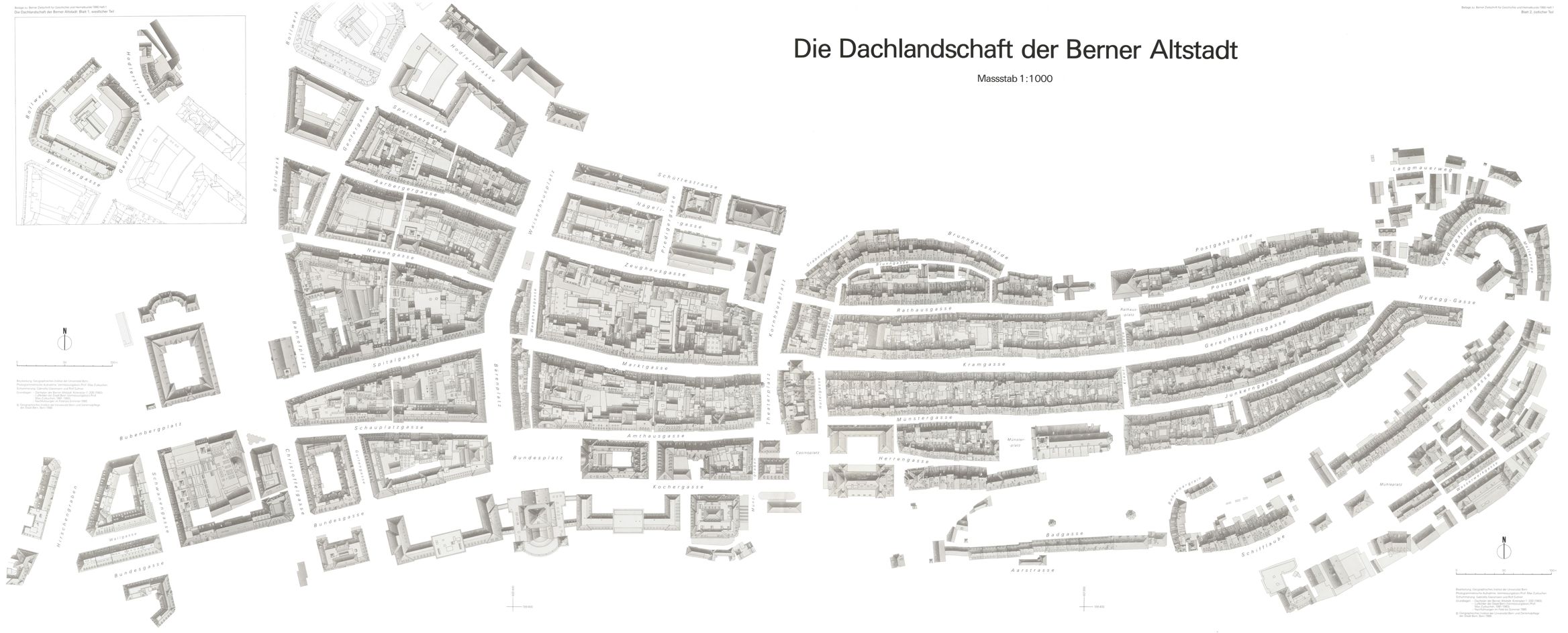 Die Dachlandschaft der Berner Altstadt