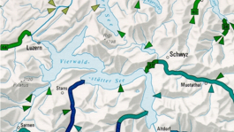 Ausschnitt aus der Karte Abflussregimes der Schweiz