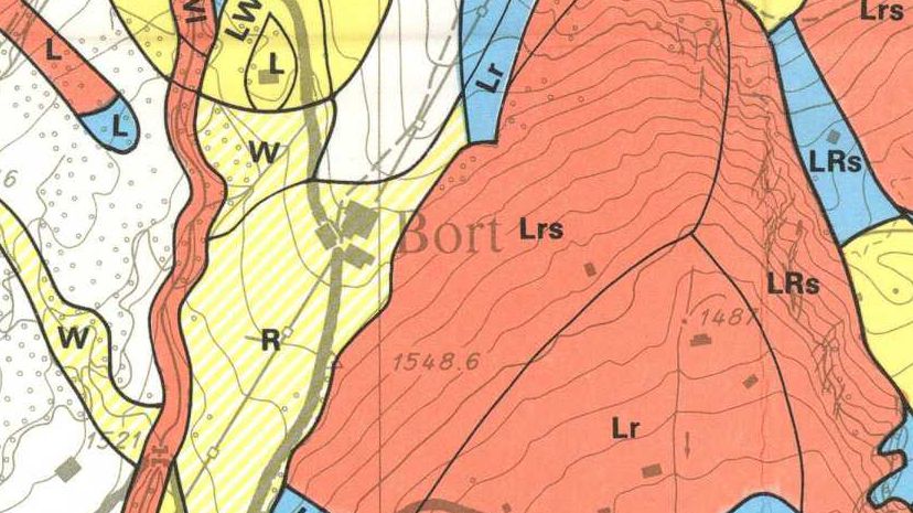 Ausschnittt aus der kombinierten geomorphologischen Gefahrenkarte 1 : 10'000 von Grindelwald