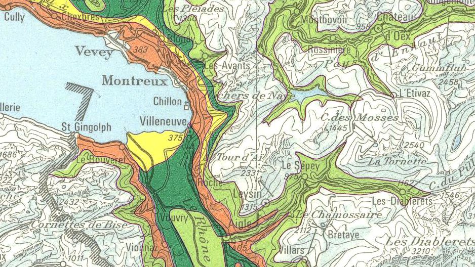 Ausschnitt aus der Karte "Verteilung der Spätfrostschäden 1974"