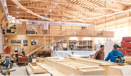 Fabrikationshalle der Truberholz AG