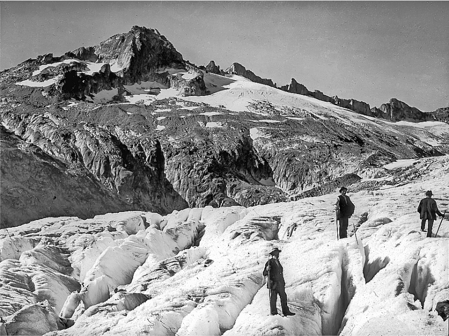 Rhonegletscher anfangs 20. Jahrhundert