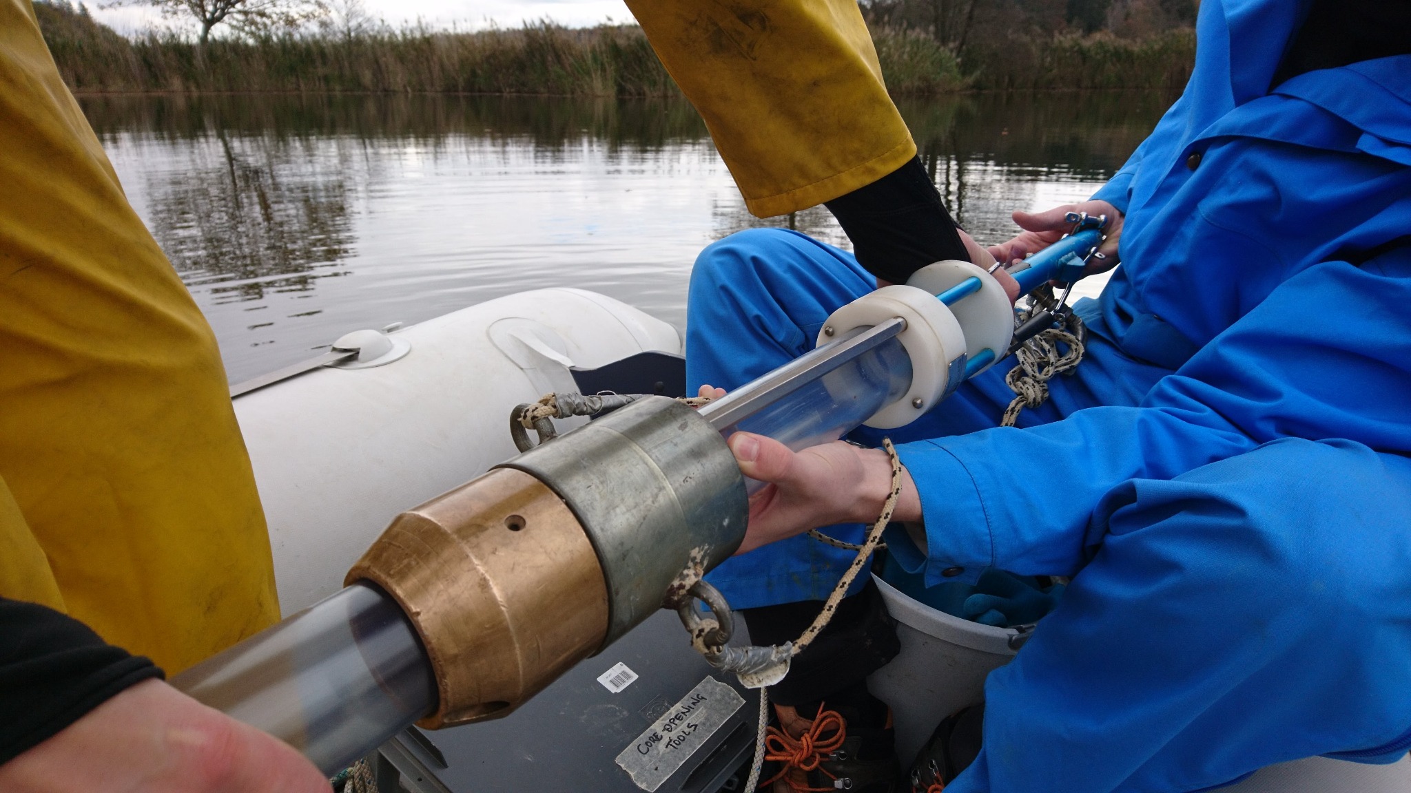 Lake sediment coring